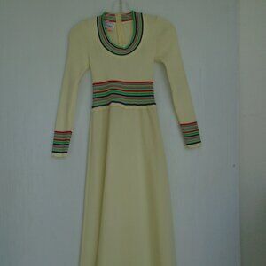 vintage Giamo Knits Womens Maxi Dress Size S Beige